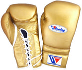 Winning Boxing Gloves Metallic Gold Lace-Up – Premium Training & Sparring Gloves (8oz–16oz) | Made in Japan