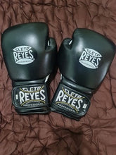 Cleto Reyes Classic Black Hook and Loop Training Gloves PunchPro Boxing