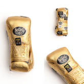 No Boxing No Life Gold Lace-Up Boxing Gloves | Professional Mexican Boxing Gloves for Training & Sparring