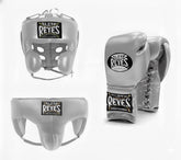 Cleto Reyes Elite Silver Lace-Up Sparring Set PunchPro Boxing