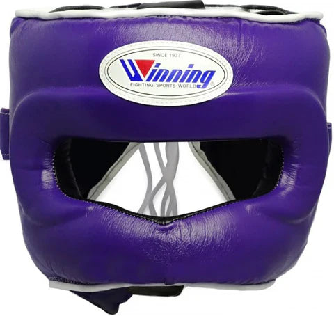 Winning FG-5000 Face Guard Boxing Headgear – Purple | Maximum Protection Training Headgear My Store