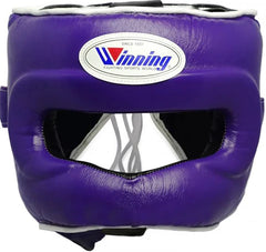Winning FG-5000 Face Guard Boxing Headgear – Purple | Maximum Protection Training Headgear