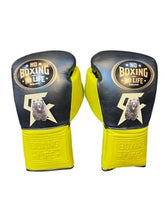 No Boxing No Life training and sparring gloves black yellow 8 oz to 20 oz