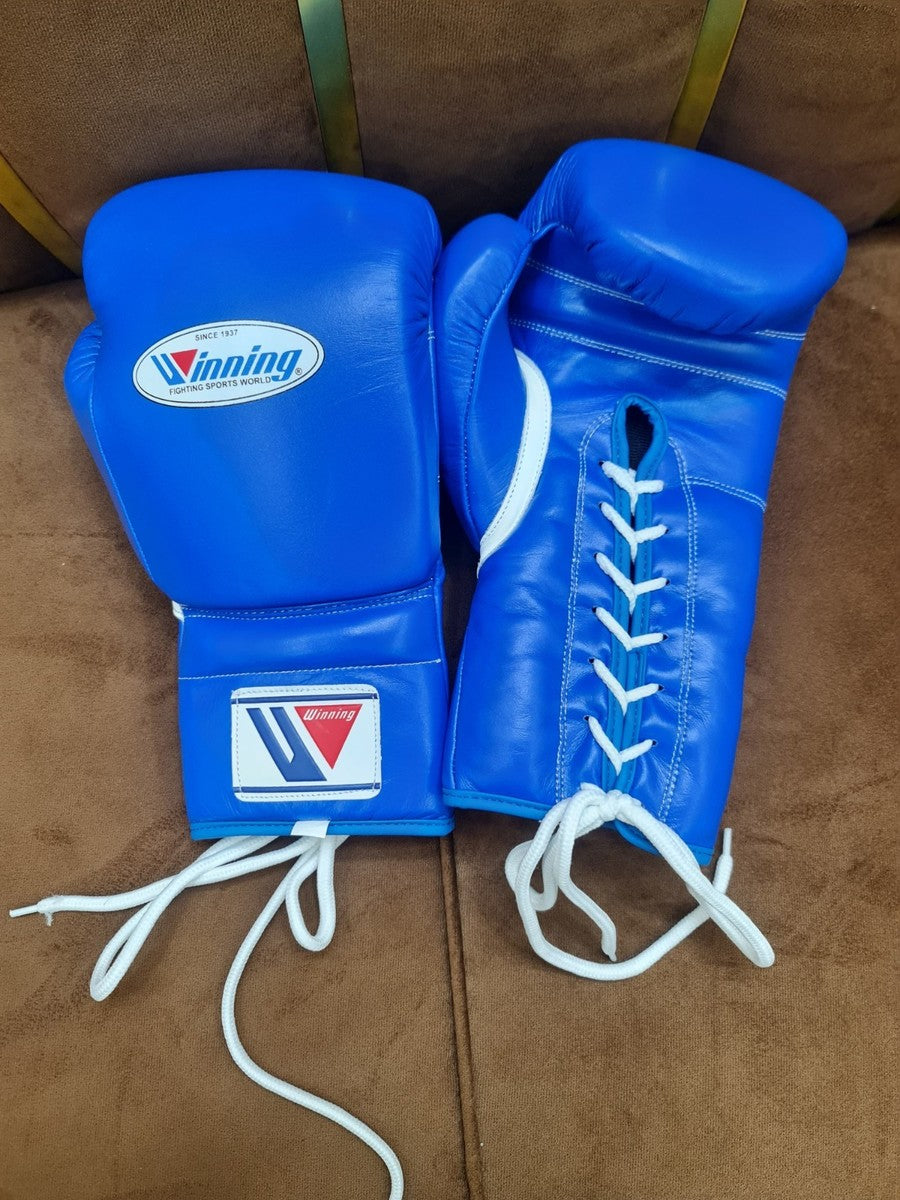 Winning All Blue Boxing Set – Gloves (All Sizes) + Headgear + Groin Guard | Premium Japan-Made Gear My Store