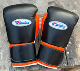 Winning Black & Orange Boxing Gloves – Professional Training & Sparring | PunchPro Boxing