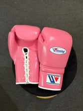 Winning Custom Pink Lace-Up Boxing Gloves – Premium Japan-Made Sparring Gloves (8oz–20oz Available)