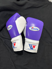 Custom Winning Purple & White Boxing Gloves – Premium Sparring Edition