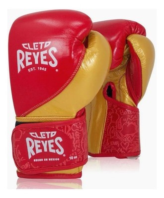 Cleto Reyes Red & Gold Hook and Loop Training Boxing Gloves