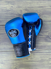 No Boxing No Life Blue & Black Boxing Set – Gloves, Headgear & Groin Guard | Authentic Mexican Gear (8oz–16oz)