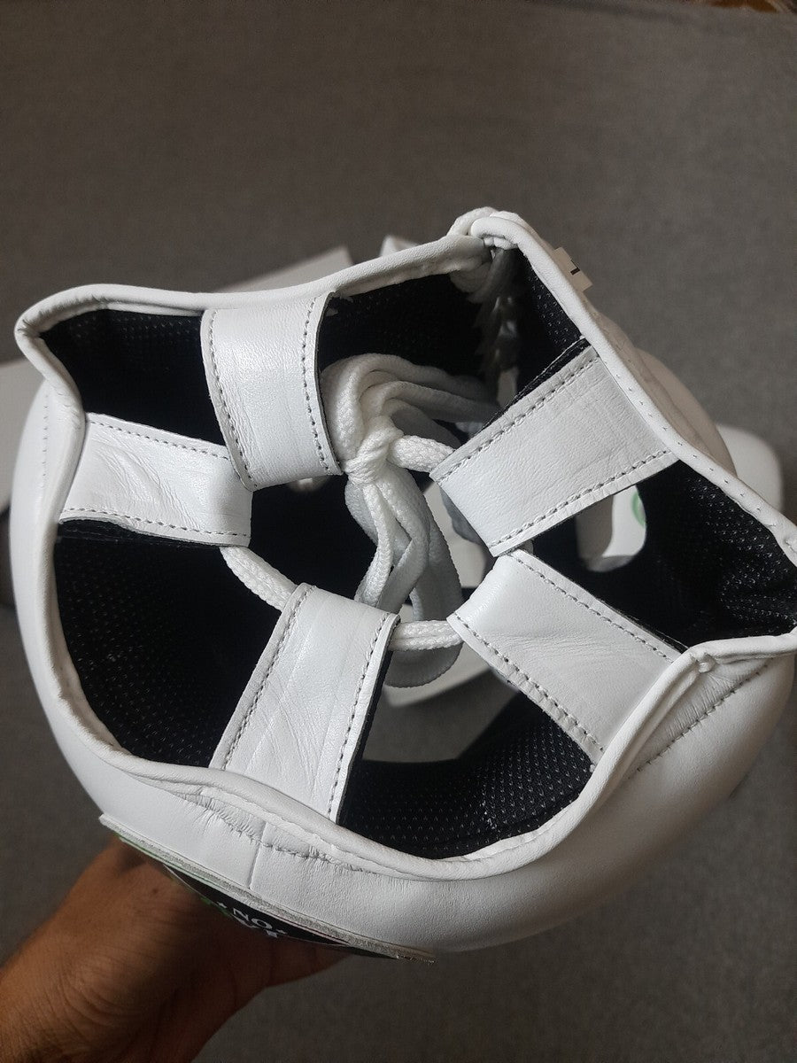 No Boxing No Life All-White Boxing Set – Gloves, Headgear & Groin Protector | Handmade Mexican Boxing Gear (8oz–16oz)