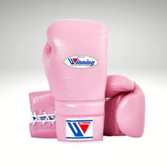 Winning Pink Boxing Set | Pro Lace-Up Gloves, Headgear & Groin Protector – Authentic Japanese Gear