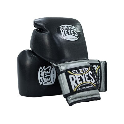 Cleto Reyes Black & Silver Hook and Loop Training Gloves