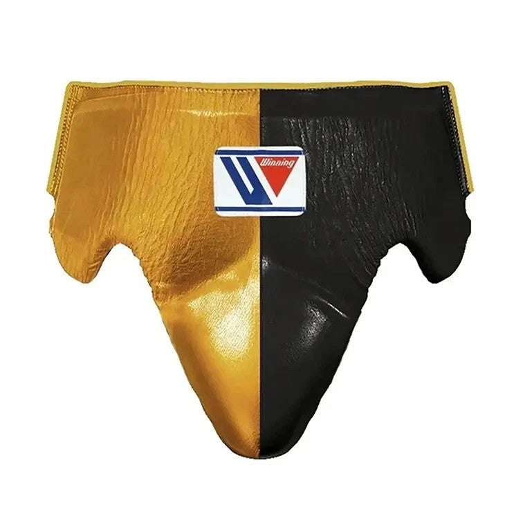 Winning Boxing Set Black & Golden | Gloves, Headgear & Groin Protector – Premium Japanese Boxing Gear