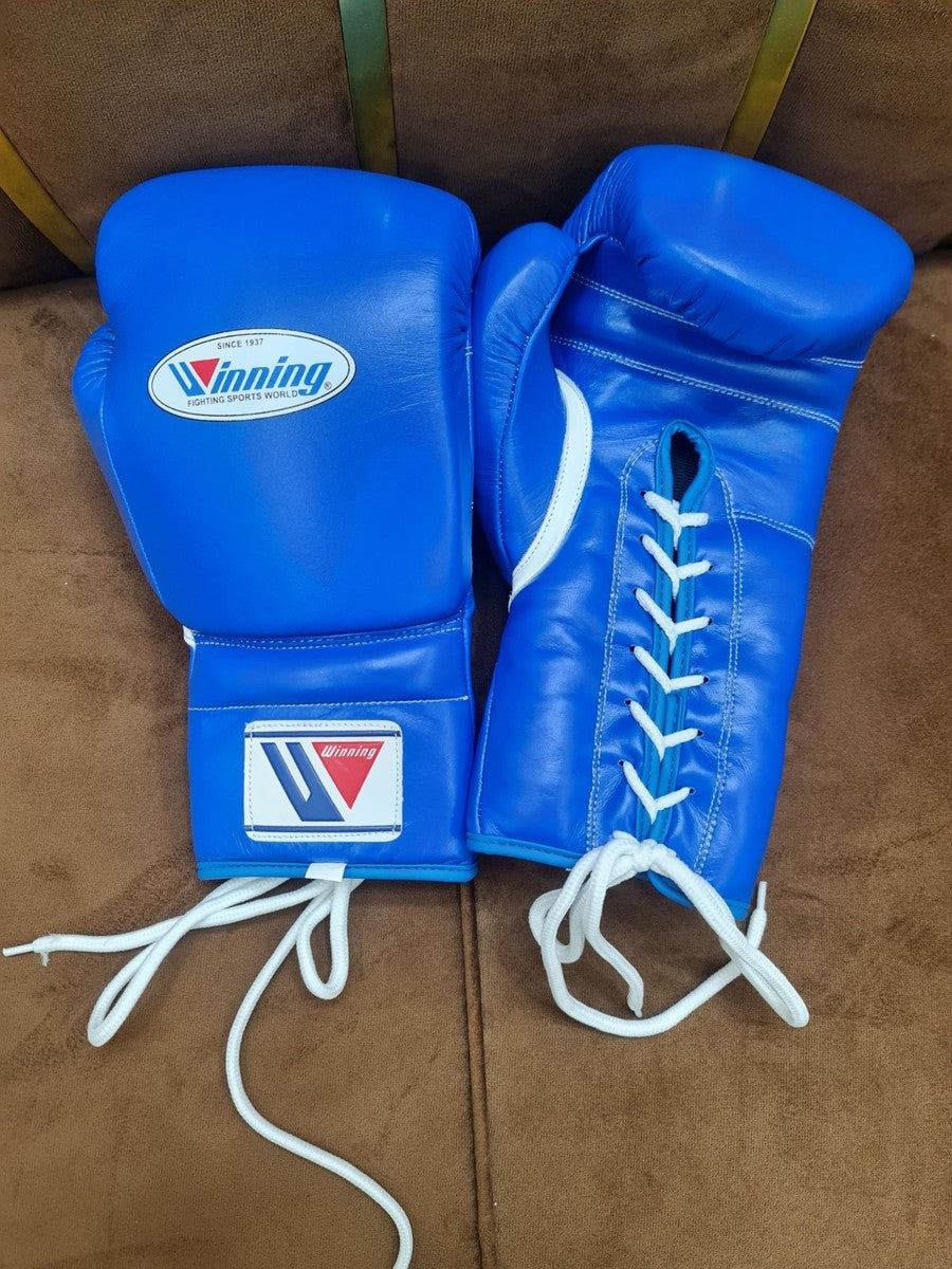 Winning All Blue Boxing Set – Gloves (All Sizes) + Headgear + Groin Guard | Premium Japan-Made Gear
