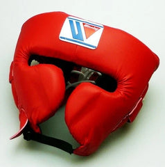 Winning Boxing Set – Red & Gold | Professional Gloves, Headgear & Groin Guard (Made in Japan)