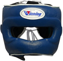 Winning FG-5000 Face Saver Headgear – Blue | Maximum Protection Full-Face Boxing Headgear