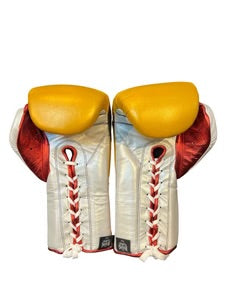 No Boxing No Life training and sparring gloves yellow red gold 8 oz to 20 oz
