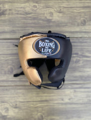 No Boxing No Life Black & Gold Edition Boxing Set – Gloves, Headgear & Groin Guard | Handmade in Mexico (8oz–16oz)