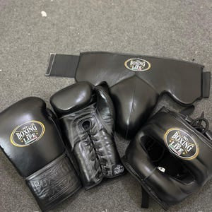 No Boxing No Life Complete Boxing Set – Gloves, Headgear, Groin Guard & Boots | Elite Training & Sparring Kit