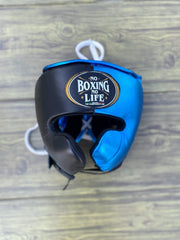 No Boxing No Life Blue & Black Boxing Set – Gloves, Headgear & Groin Guard | Authentic Mexican Gear (8oz–16oz)