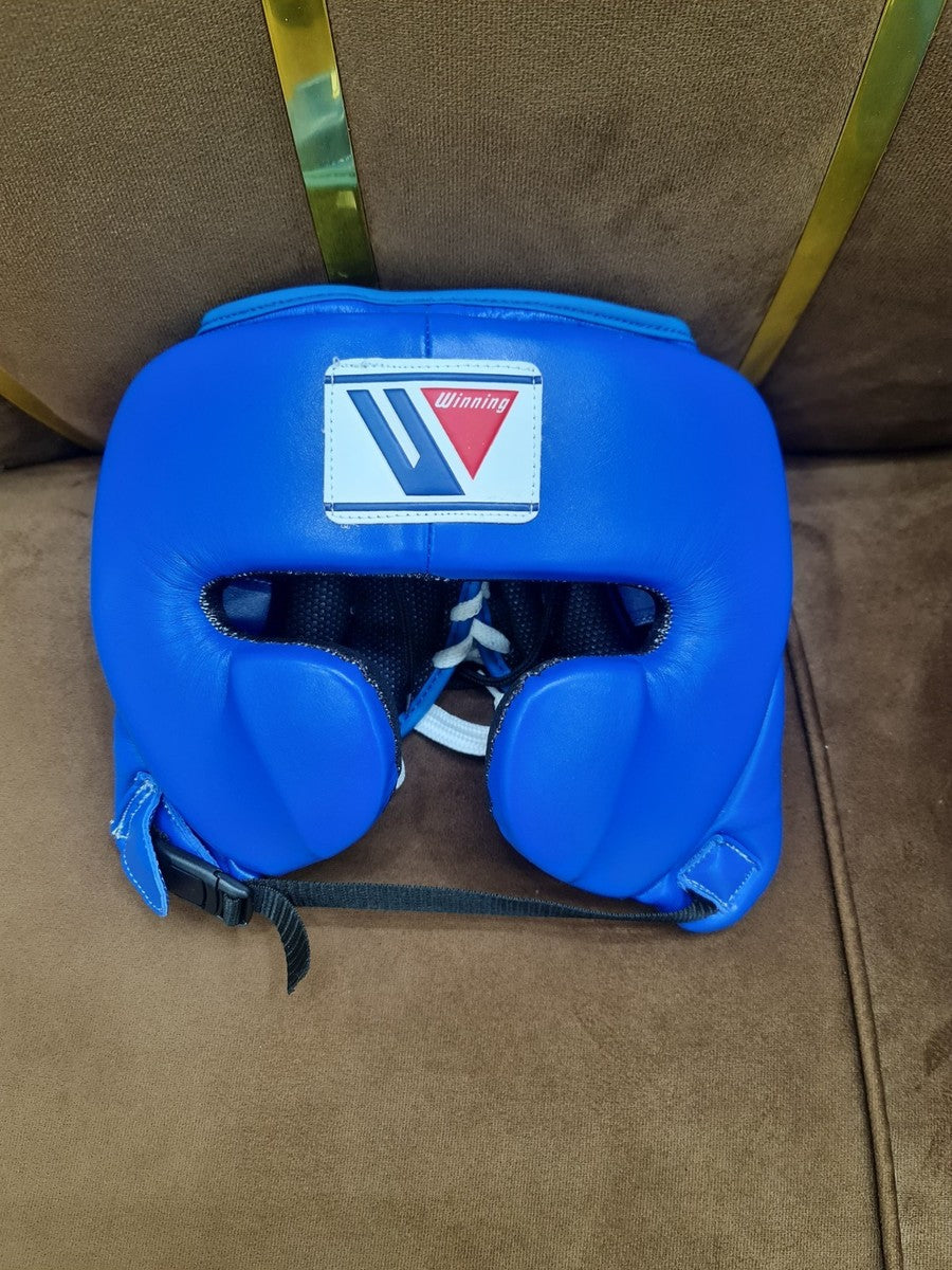 Winning All Blue Boxing Set – Gloves (All Sizes) + Headgear + Groin Guard | Premium Japan-Made Gear
