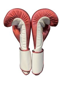 No Boxing No Life training and sparring gloves red white