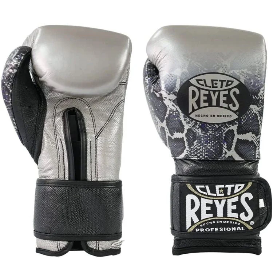 Cleto Reyes Professional Training Boxing Gloves – Silver/Black Snake Pattern