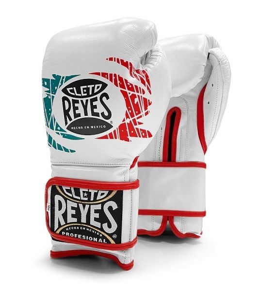 Cleto Reyes White Mexican Flag Lace-Up Boxing Gloves
