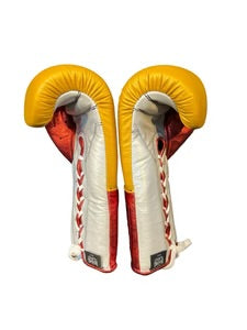 No Boxing No Life training and sparring gloves yellow red gold 8 oz to 20 oz