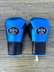 No Boxing No Life Blue & Black Boxing Set – Gloves, Headgear & Groin Guard | Authentic Mexican Gear (8oz–16oz)
