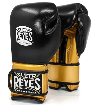 Cleto Reyes Black & Gold Boxing Gloves – Hook & Loop | PunchPro Boxing  Product De