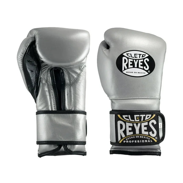 Cleto-Style Professional Silver Boxing Gloves – Premium Training Gloves | PunchPro Boxing