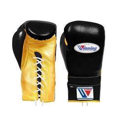 Winning Boxing Set Black & Golden | Gloves, Headgear & Groin Protector – Premium Japanese Boxing Gear