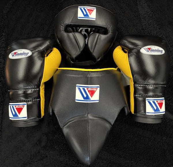 Winning Boxing Gloves, Headgear & Body Protector Set – Professional Training Gear | Punch Pro Boxing