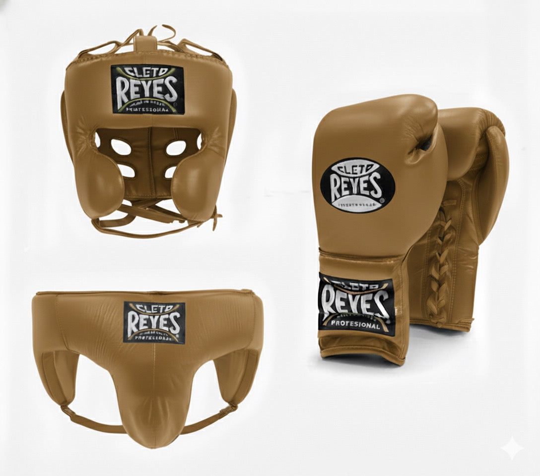 Cleto Reyes Vintage Brown Lace-Up Sparring Set PunchPro Boxing