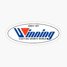 Winning Professional Boxing Gloves Light Blue/Gold | Japanese Handmade Lace-Up Sparring Gloves