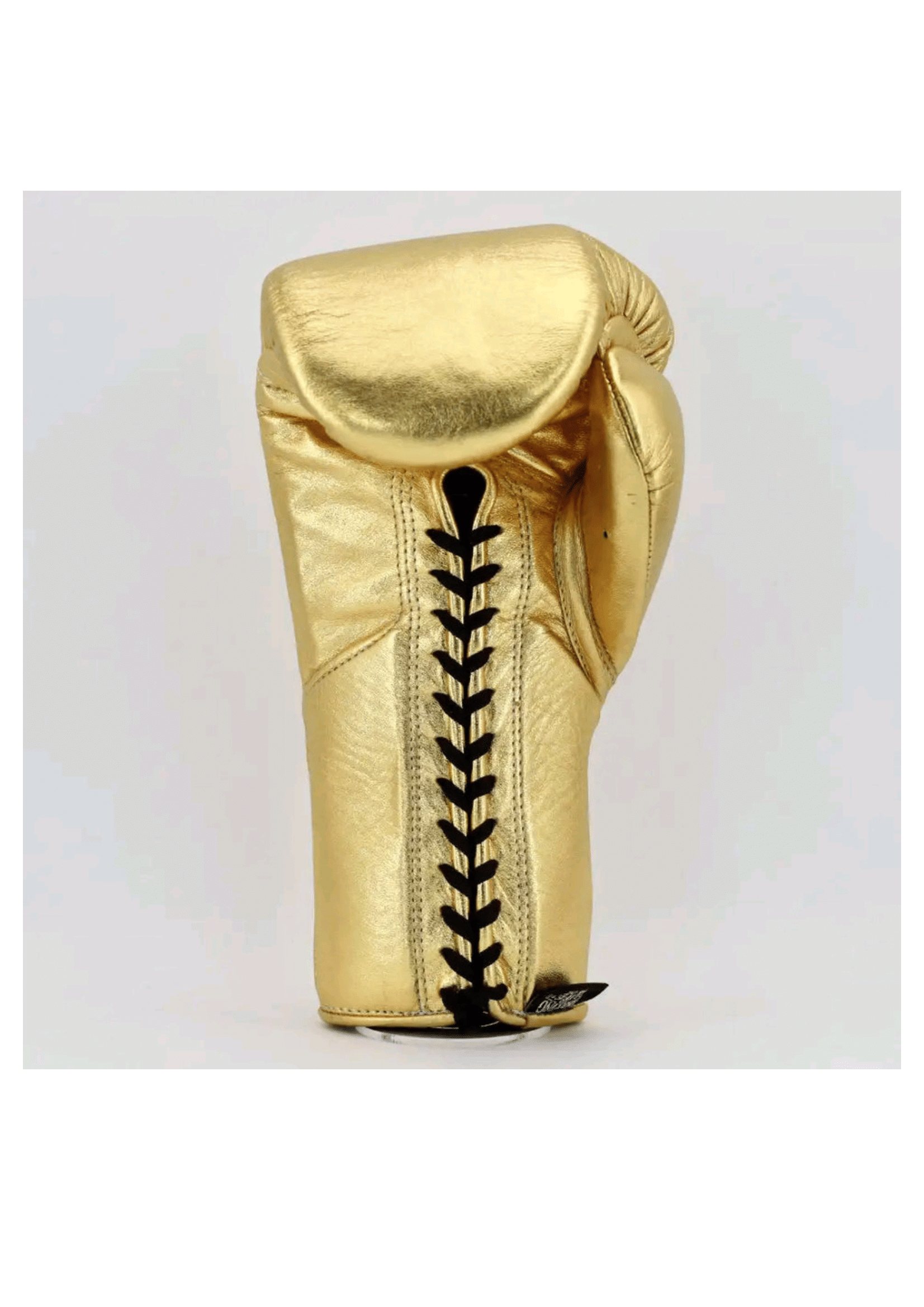 No Boxing No Life Gold Lace-Up Boxing Gloves | Professional Mexican Boxing Gloves for Training & Sparring