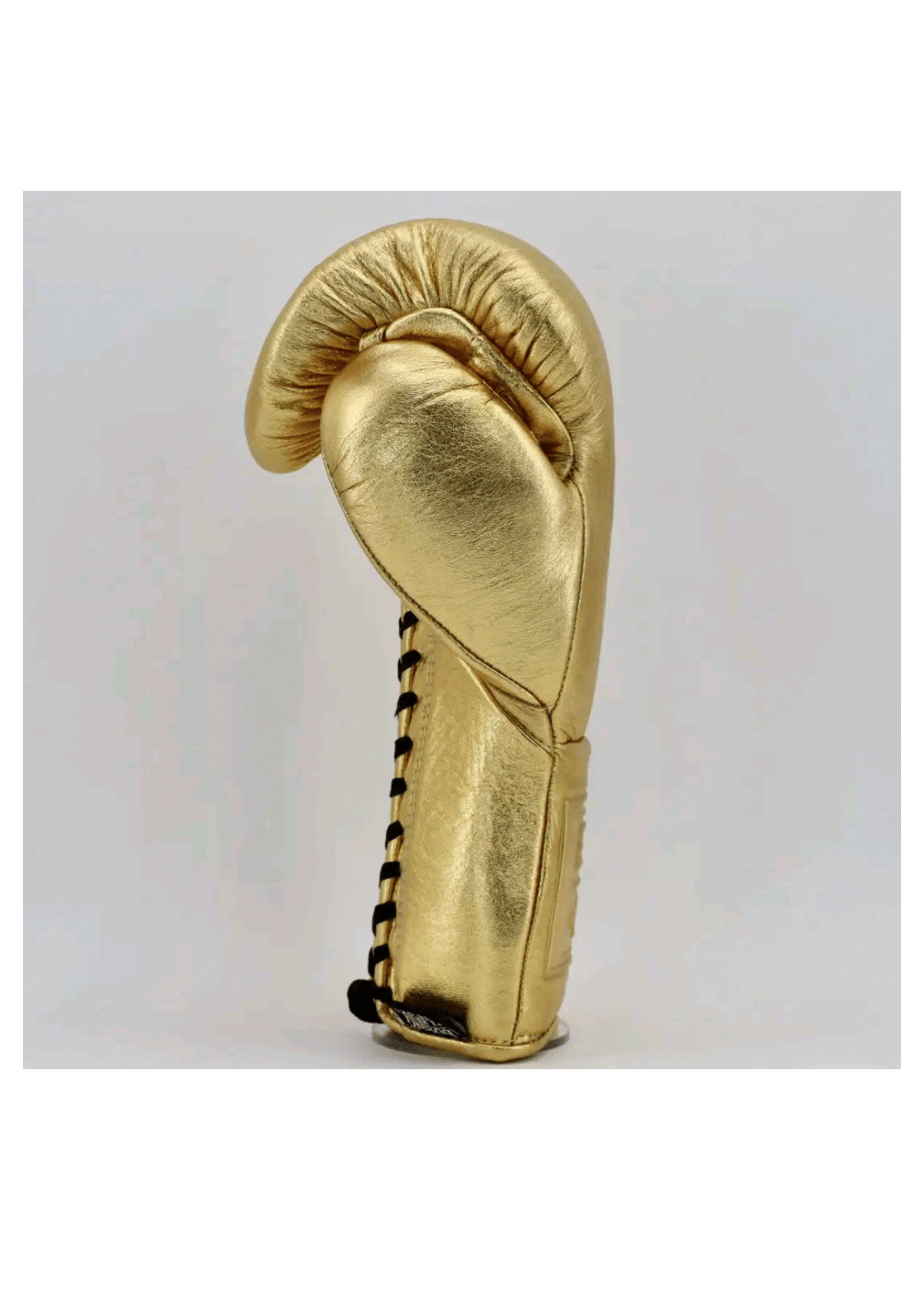 No Boxing No Life Gold Lace-Up Boxing Gloves | Professional Mexican Boxing Gloves for Training & Sparring