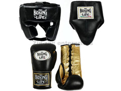 No Boxing No Life Complete Boxing Set – Gloves, Headgear, Groin Guard & Boots | Professional Training & Sparring Gear