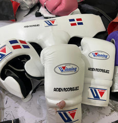 Winning Boxing Gloves – All White Professional Training & Sparring Gloves | 8oz, 10oz, 12oz, 14oz, 16oz